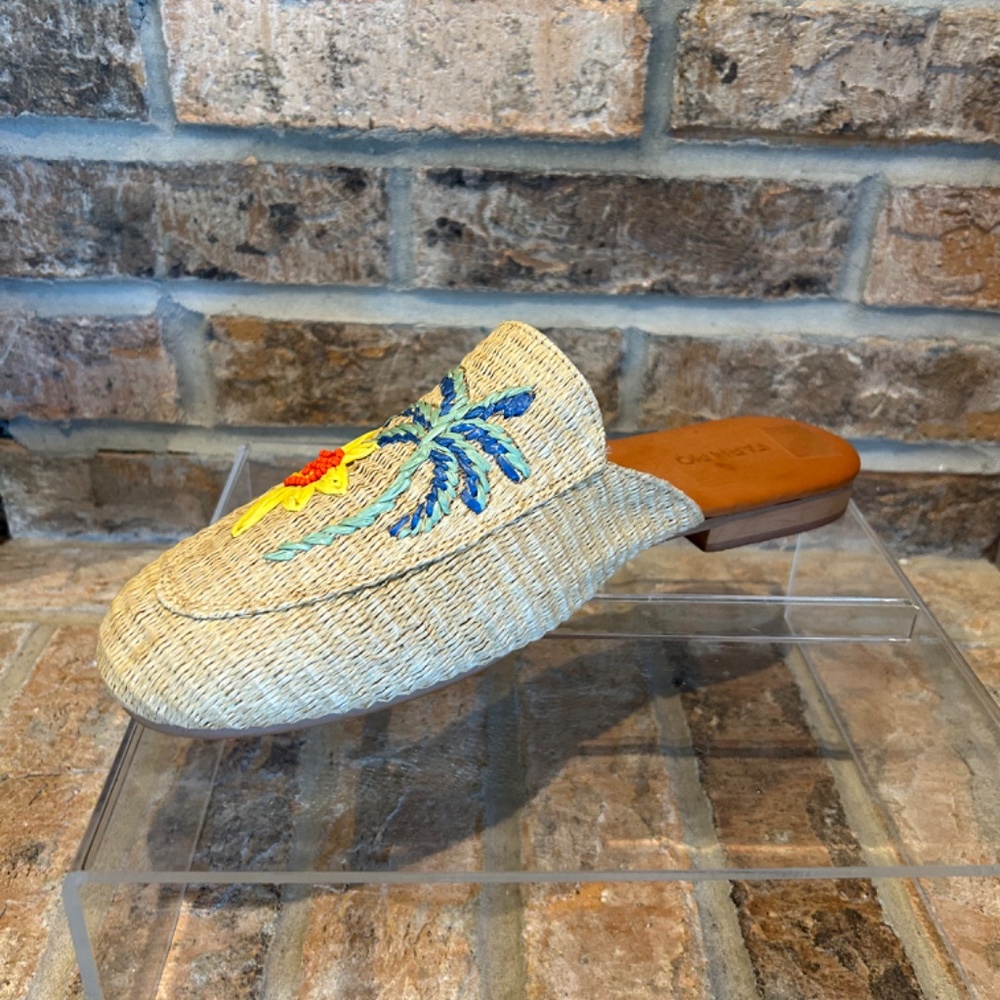 Farm Rio Tropical Beaded Raffia Mule - Size US 11 - Picture 6 of 9